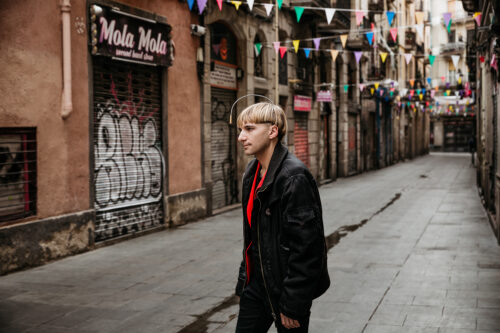 Neil Harbisson für Vodafone in Barcelona, Portraitfotografie, Editorialfotograf
