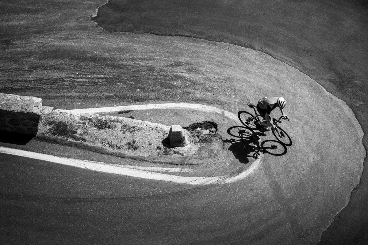 Rad Race Tour de Friends Italien schwarzweiss Sportfotografie Rennrad Radsport